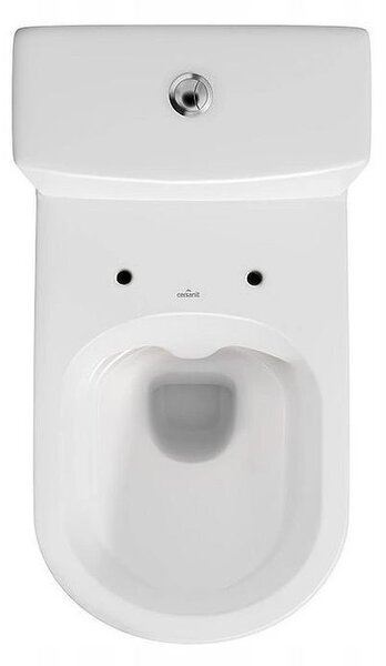 Cersanit CITY - WC kombi + antibakteriálne sedátko s funkciou pomalého zatvárania, horizontálny odpad, prívod vody z boku nádržky, K35-035