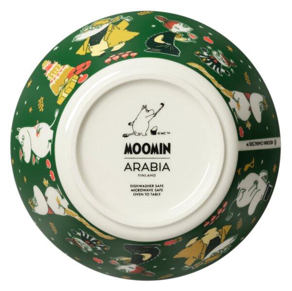 Arabia Miska Moomin Moomin Gift of Love 15cm, zelená