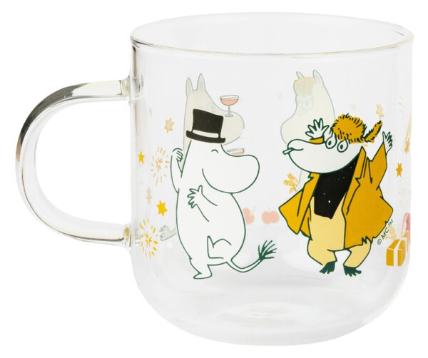 Sada sklenených hrnčekov Moomin Gift of Love 0,3l, 2 ks