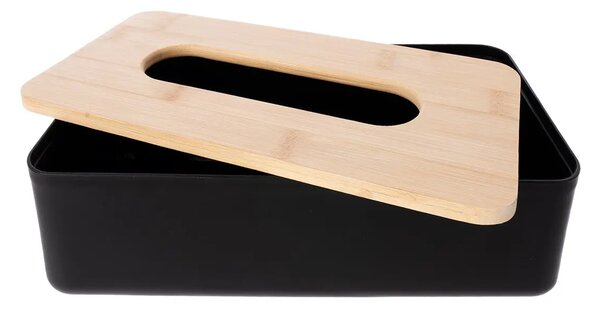 Orion Box na papierové vreckovky, bambusový, čierny, BLACK