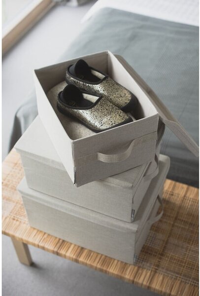 Béžový látkový úložný box s vekom 35x26x19 cm Soft Storage – Bigso