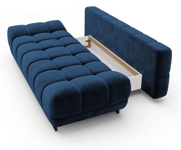 Kráľovskymodrá trojmiestna rozkladacia pohovka so zamatovým poťahom Windsor & Co Sofas Cirrus