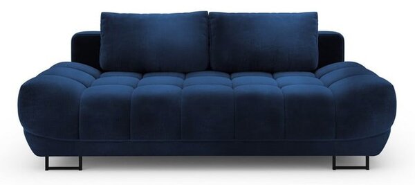 Kráľovskymodrá trojmiestna rozkladacia pohovka so zamatovým poťahom Windsor & Co Sofas Cirrus