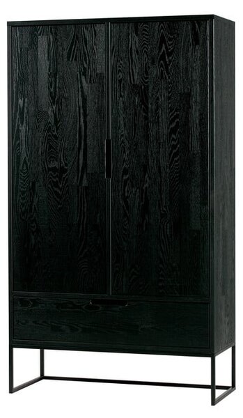 Čierna skrinka z jaseňového dreva 85x149 cm Silas – WOOOD