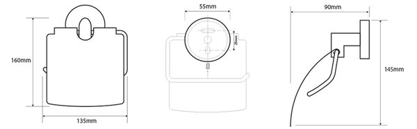 Sapho Sapho, X-STEEL držiak toaletného papiera s krytom, brúsená nerez, XS701