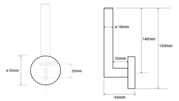Sapho Sapho, X-ROUND COPPER držiak toaletného papiera rezervný, medená matná, XR701PG