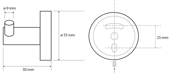 Sapho Sapho, X-ROUND COPPER dvojháčik, medená matná, XR202PG