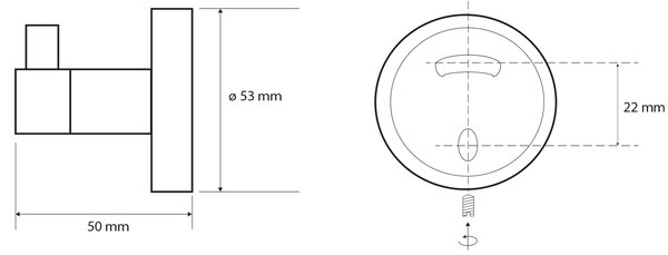 Sapho Sapho, X-ROUND COPPER háčik, medená matná, XR205PG