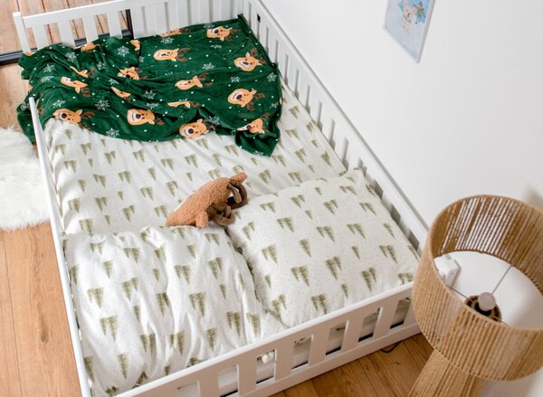 MAXMAX Detská Montessori posteľ z masívu borovice BETTY - 200x140 cm - BIELA