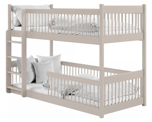 MAXMAX Detská poschodová posteľ s Montessori lôžkom z masívu borovice BOLEK - 200x90 cm - KAŠMÍROVÁ