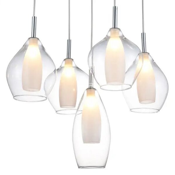 Industriálny luster Amber 5 číra