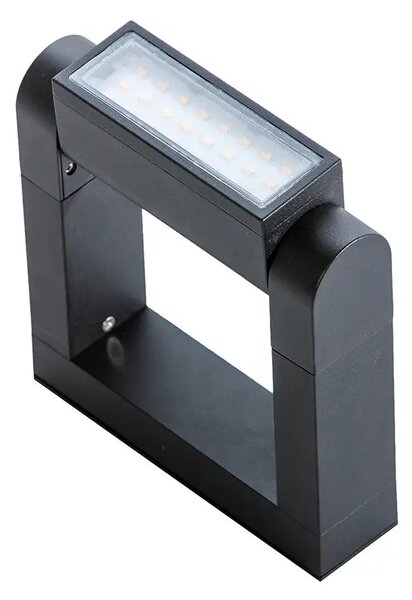 LED vonkajšie nástenné osvetlenie Frame tmavá sivé – Sivá