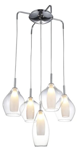 Industriálny luster Amber 5 číra