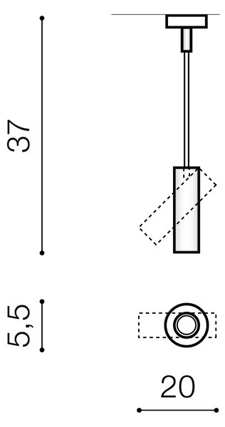 Bodové svetlo Lens Round biele/biele – Biela