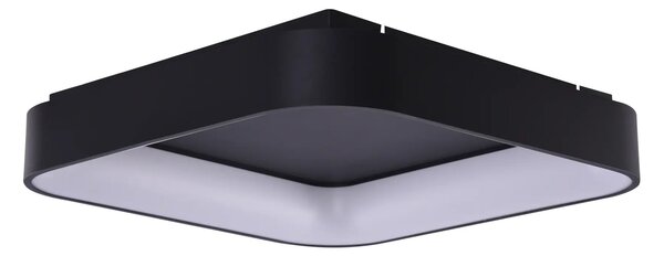 Moderné LED stropné svietidlo Solvent S 80 čierne s diaľkovým ovládačom – Čierna