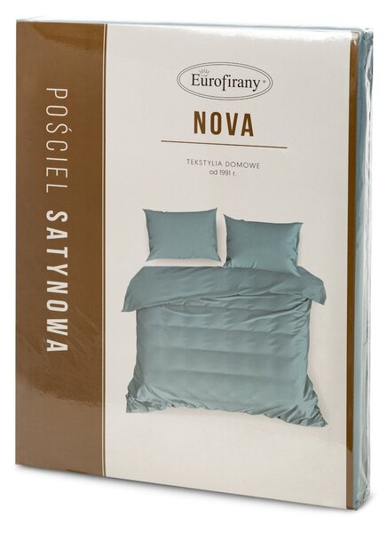 SATÉNOVÉ OBLIEČKY NOVA3 180X200 CM, 2KS 70X80 CM MODRÉ