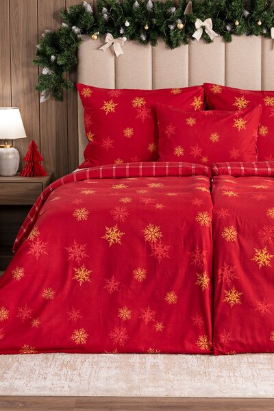 Obliečky Vánoční romance Flanel premium 1x 140/200, 1x 70/90