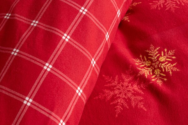 Obliečky Vánoční romance Flanel premium 1x 140/200, 1x 70/90