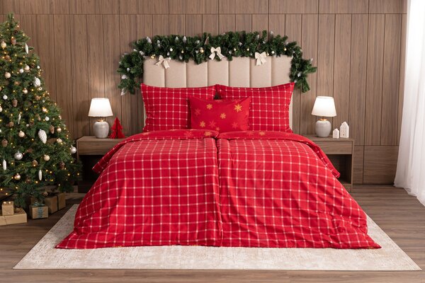 Obliečky Vánoční romance Flanel premium 1x 140/200, 1x 70/90