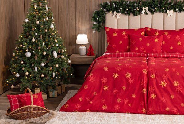 Obliečky Vánoční romance Flanel premium 1x 140/200, 1x 70/90