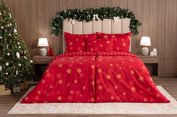 Obliečky Vánoční romance Flanel premium 1x 140/200, 1x 70/90