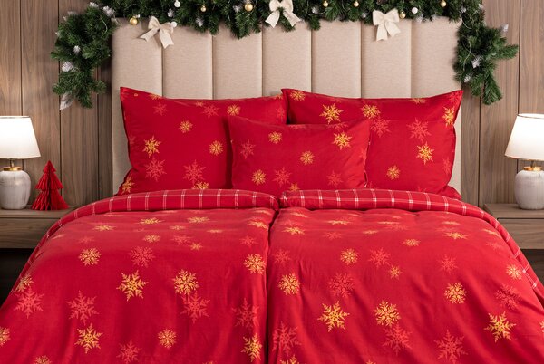 Obliečky Vánoční romance Flanel premium 1x 140/200, 1x 70/90