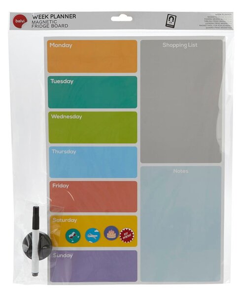 Magnetická tabuľa 30x42 cm Week Planner – Balvi