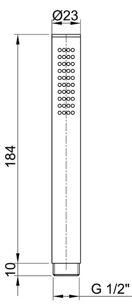 Sapho Sapho, MINIMAL ručná sprcha, 184mm, nerez, MI097