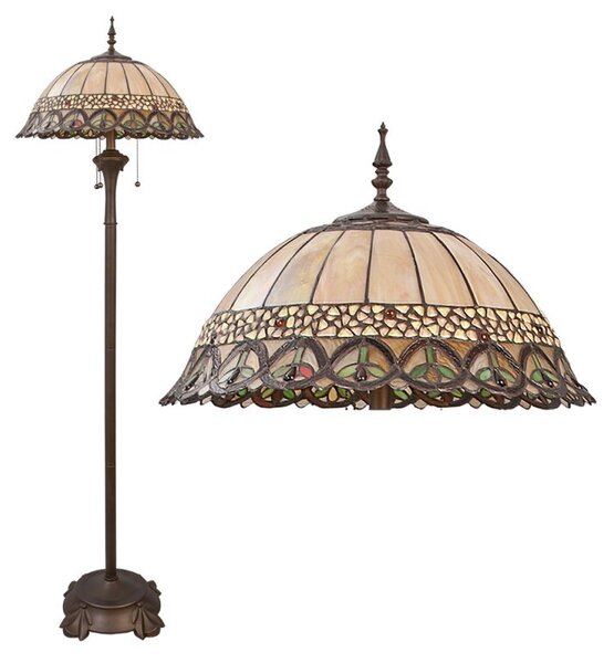 Stropné svietidlo Tiffany- Ø 50 * 165 cm 3x E27 / Max 60w - Clayre & Eef