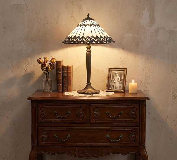 Tiffany stolná lampa Femme - Ø 40 * 62 cm - Clayre & Eef