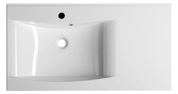 Sapho Sapho, LUCIOLA umývadlo 90x48cm, liaty mramor, biela, ľavé, 50093