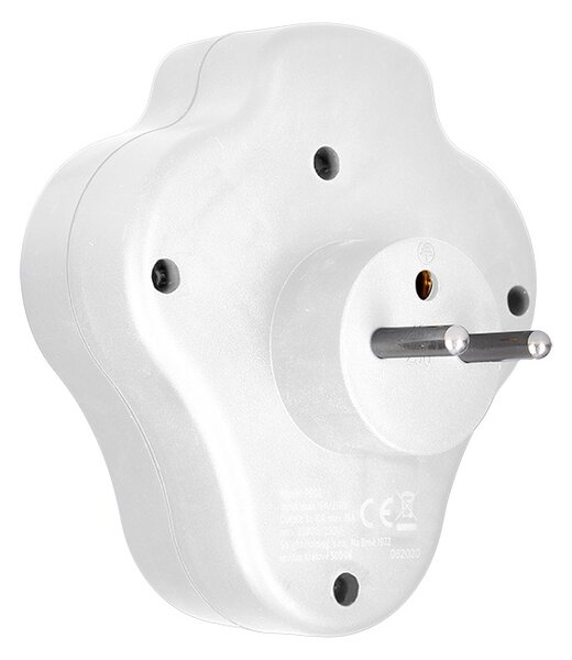 SOLIGHT Zásuvka rozbočovacia s vypínačom P99 3x 230V/10A, biela