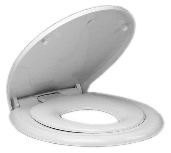 Aqualine Aqualine, Detské WC sedátko integrované do klasického WC sedátka, Soft Close, biela, FS125