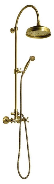 Reitano Rubinetteria Reitano Rubinetteria, ANTEA sprchový stĺp k napojeniu na batériu, hlavová a ručná sprcha, bronz, SET036