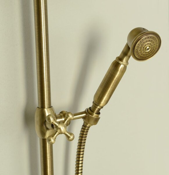 Reitano Rubinetteria Reitano Rubinetteria, ANTEA sprchový stĺp k napojeniu na batériu, hlavová a ručná sprcha, bronz, SET036