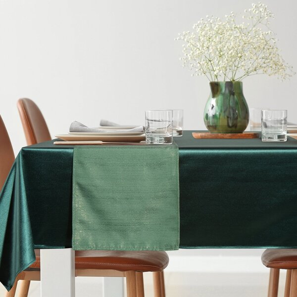 OBRUS GLAMO SADA 140X220 CM, 33X220 CM ZELENÁ