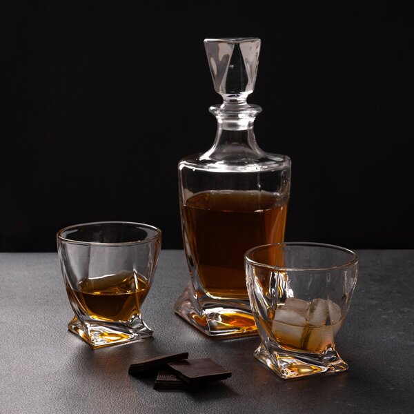 Karafa na whisky Imperial 0,77 l+2 pohár, sada