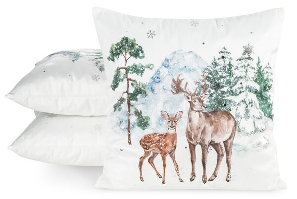 VIANOČNÁ DEKORAČNÁ OBLIEČKA NA VANKÚŠ POLAR1 45X45 CM VZOROVANÁ