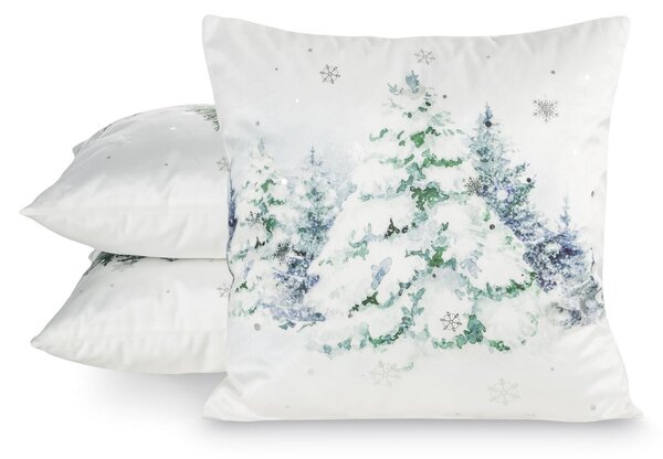 VIANOČNÁ DEKORAČNÁ OBLIEČKA NA VANKÚŠ POLAR3 45X45 CM VZOROVANÁ