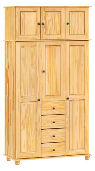 Skriňa 3-dverová 8851K lak, kovové úchytky