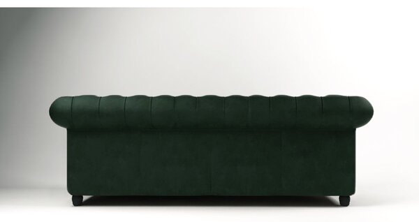 Tmavozelená zamatová pohovka 230 cm Cambridge - Ropez
