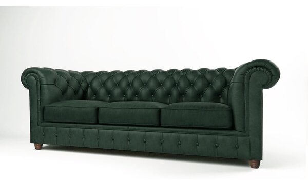 Tmavozelená zamatová pohovka 230 cm Cambridge - Ropez