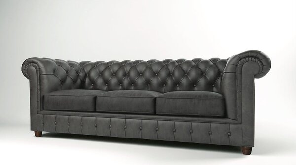 Antracitová zamatová pohovka 230 cm Cambridge - Ropez