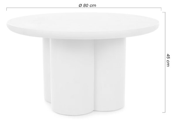 Okrúhly konferenčný stolík Cylindus 80 cm - béžový
