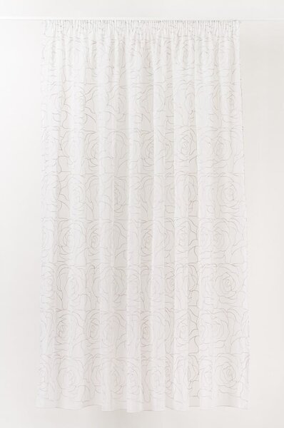 Bielo-sivá záclona 140x245 cm Amanda – Mendola Fabrics
