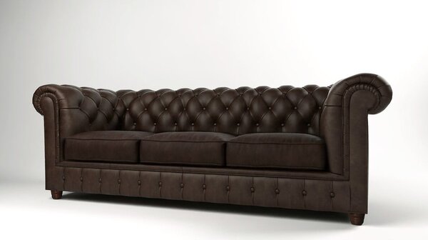 Tmavohnedá zamatová pohovka 230 cm Cambridge - Ropez