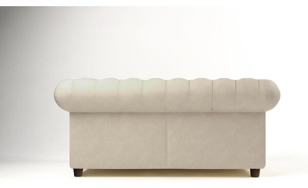 Krémová zamatová pohovka 184 cm Cambridge - Ropez