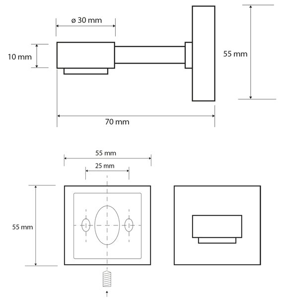 Sapho Sapho, X-SQUARE mydeľnička magnetická chróm, XQ801