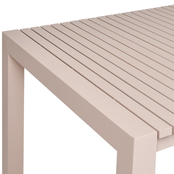 Rozkladací záhradný stôl piesková béžová hliníkový 160/220 x 90 cm povrch s práškovým lakovaním moderný vonkajší nábytok