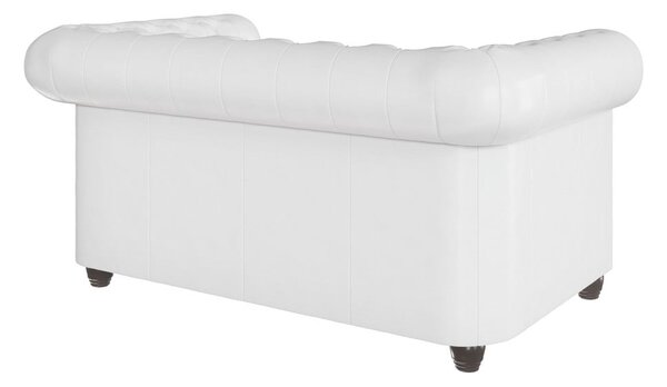 Biela pohovka z imitácie kože 148 cm York - Ropez